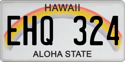 HI license plate EHQ324