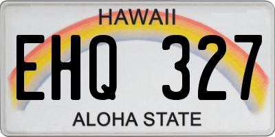 HI license plate EHQ327