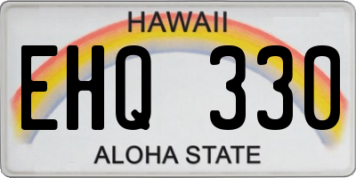 HI license plate EHQ330