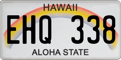 HI license plate EHQ338