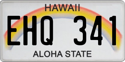 HI license plate EHQ341