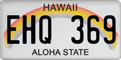 HI license plate EHQ369