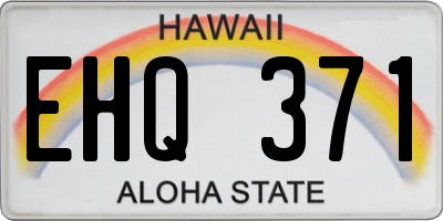 HI license plate EHQ371