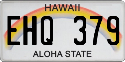 HI license plate EHQ379