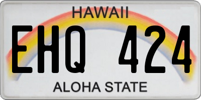 HI license plate EHQ424