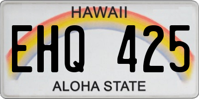 HI license plate EHQ425