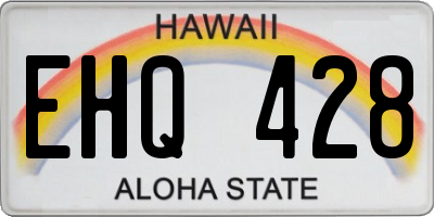 HI license plate EHQ428