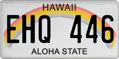 HI license plate EHQ446