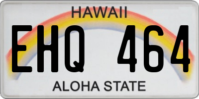 HI license plate EHQ464