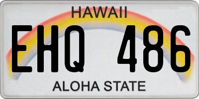 HI license plate EHQ486