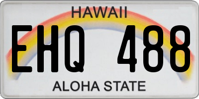 HI license plate EHQ488
