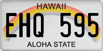 HI license plate EHQ595
