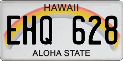 HI license plate EHQ628