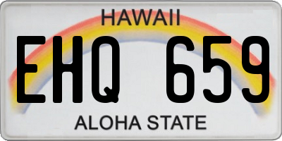 HI license plate EHQ659