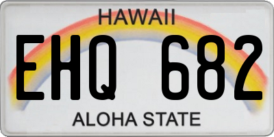 HI license plate EHQ682