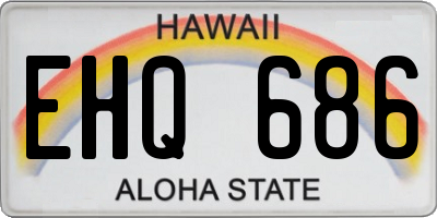 HI license plate EHQ686