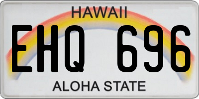 HI license plate EHQ696