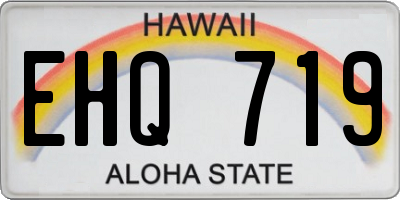 HI license plate EHQ719