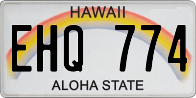 HI license plate EHQ774