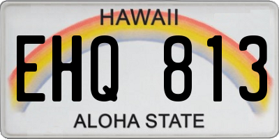 HI license plate EHQ813