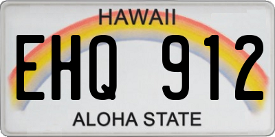 HI license plate EHQ912