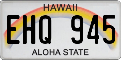 HI license plate EHQ945