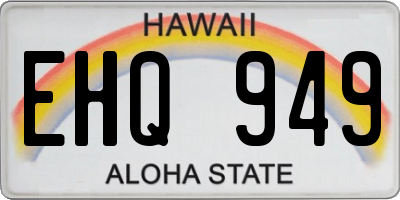 HI license plate EHQ949