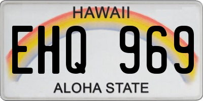 HI license plate EHQ969