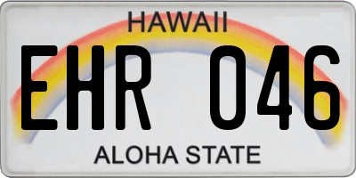 HI license plate EHR046