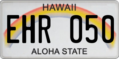 HI license plate EHR050