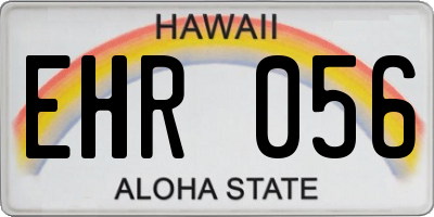 HI license plate EHR056