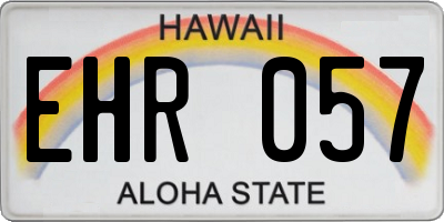 HI license plate EHR057