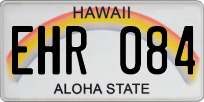HI license plate EHR084