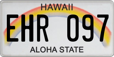 HI license plate EHR097