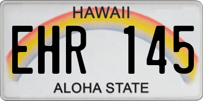 HI license plate EHR145