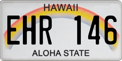 HI license plate EHR146