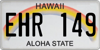 HI license plate EHR149