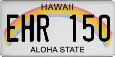 HI license plate EHR150
