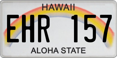 HI license plate EHR157