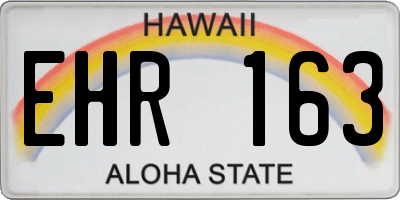 HI license plate EHR163