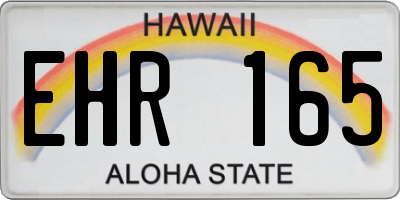 HI license plate EHR165