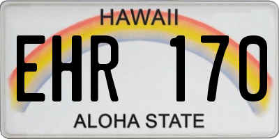 HI license plate EHR170