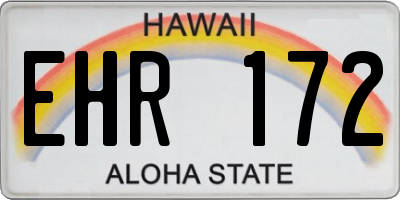 HI license plate EHR172