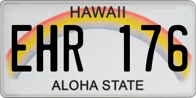 HI license plate EHR176