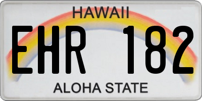 HI license plate EHR182