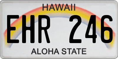HI license plate EHR246