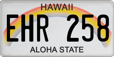 HI license plate EHR258
