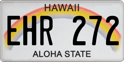 HI license plate EHR272