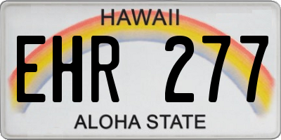 HI license plate EHR277