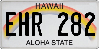 HI license plate EHR282